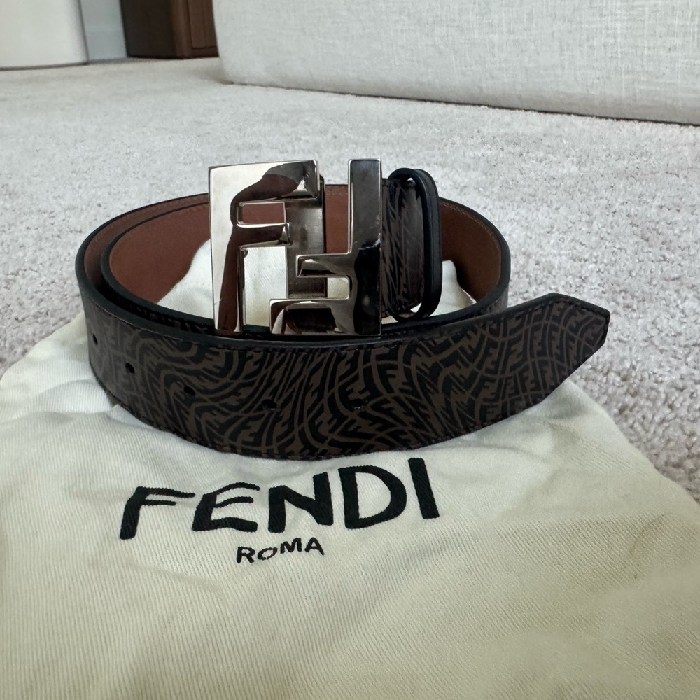 Fendi Brown and Silver Bag with Classic Monogram